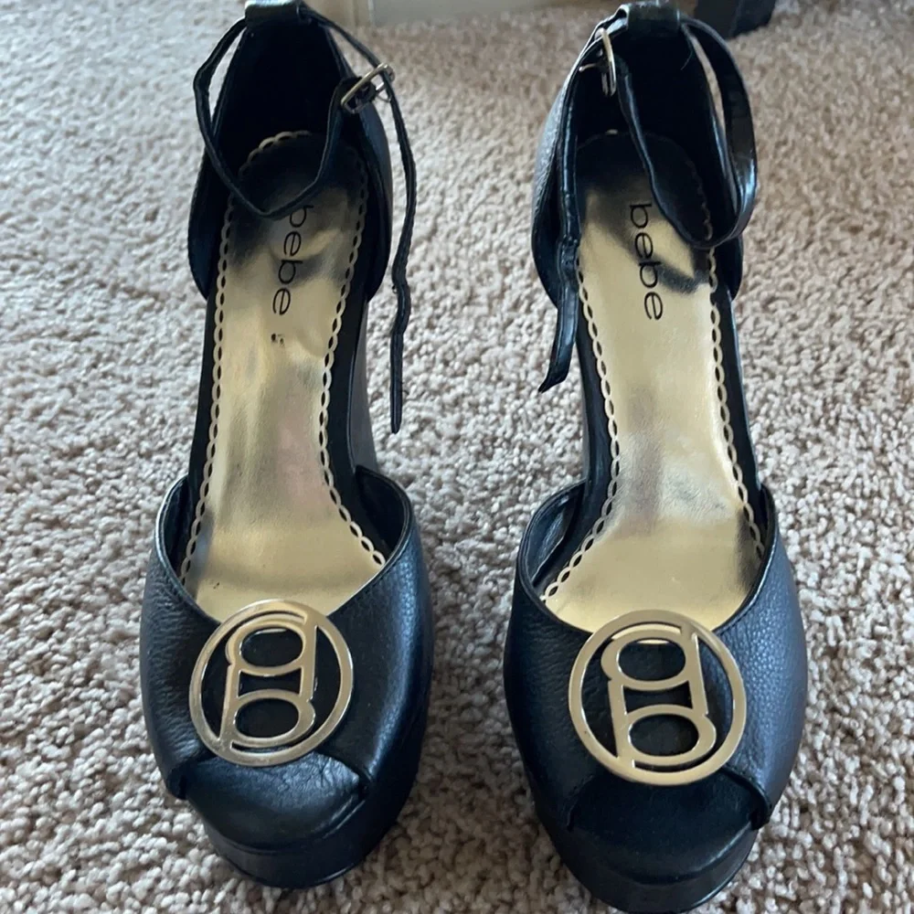 NEW BEBE black high heels